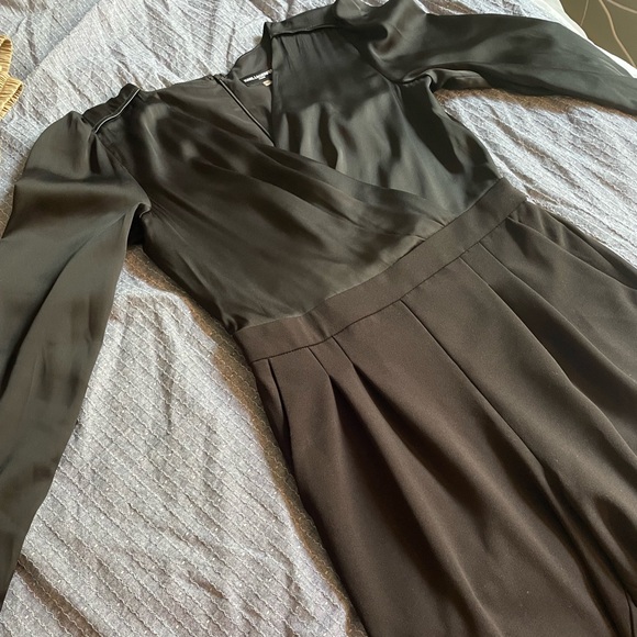 Black Surplice Jumpsuit - Picture 11 of 11